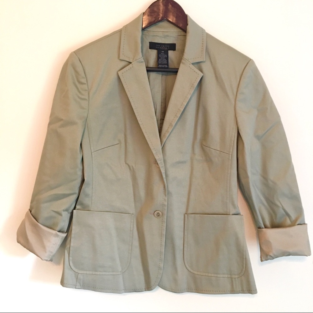 The Limited Stretch Khaki Blazer Size Medium
